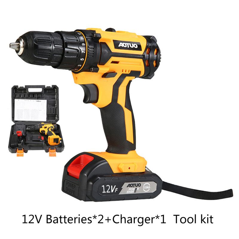 12v elektrisk skruvmejsel trådlös strömförare dc uppladdningsbart litiumjonbatteri hem: Y
