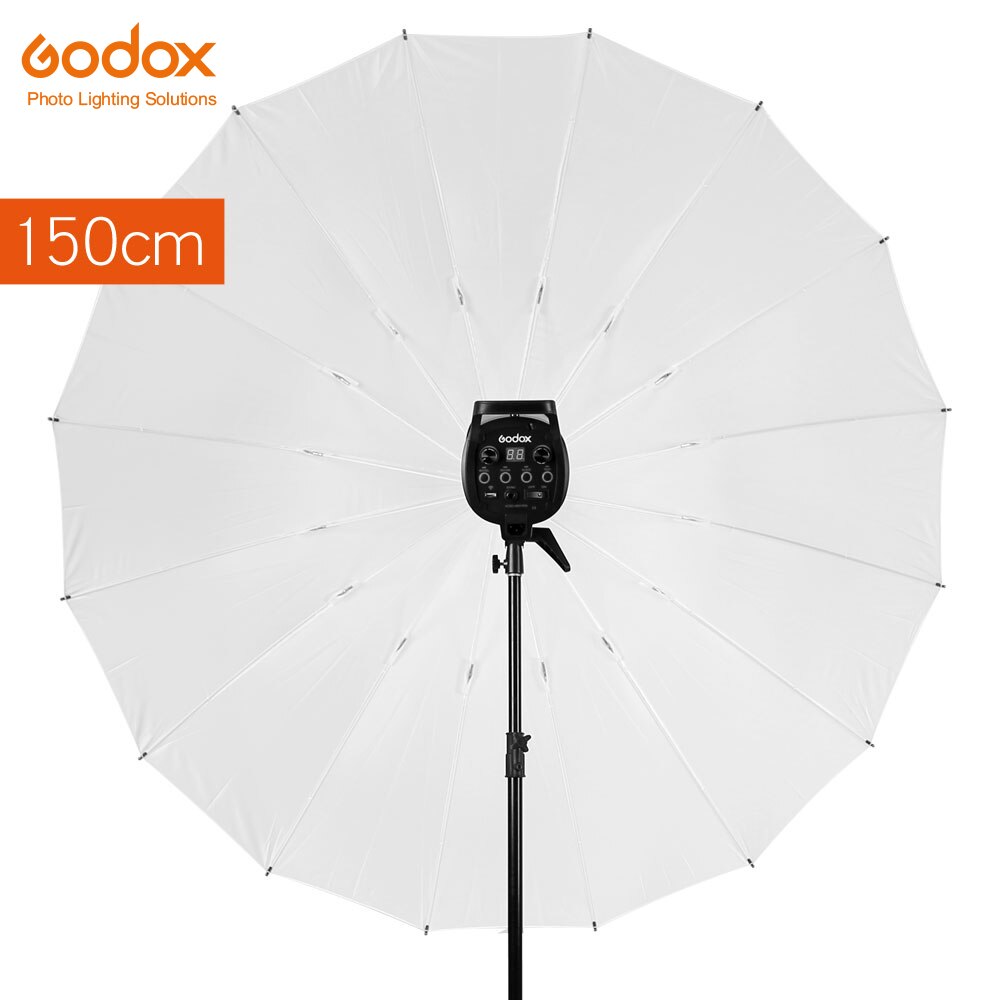 Godox-paraguas para estudio fotográfico, 60 ", 150cm, 16 costillas, luz suave blanca, paraguas de iluminación
