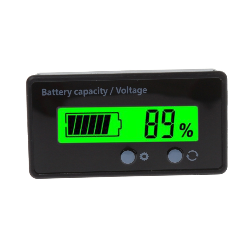 Indicador de capacidad de batería de litio de plomo ácido LCD, voltímetro, probador de voltaje, 8-70V
