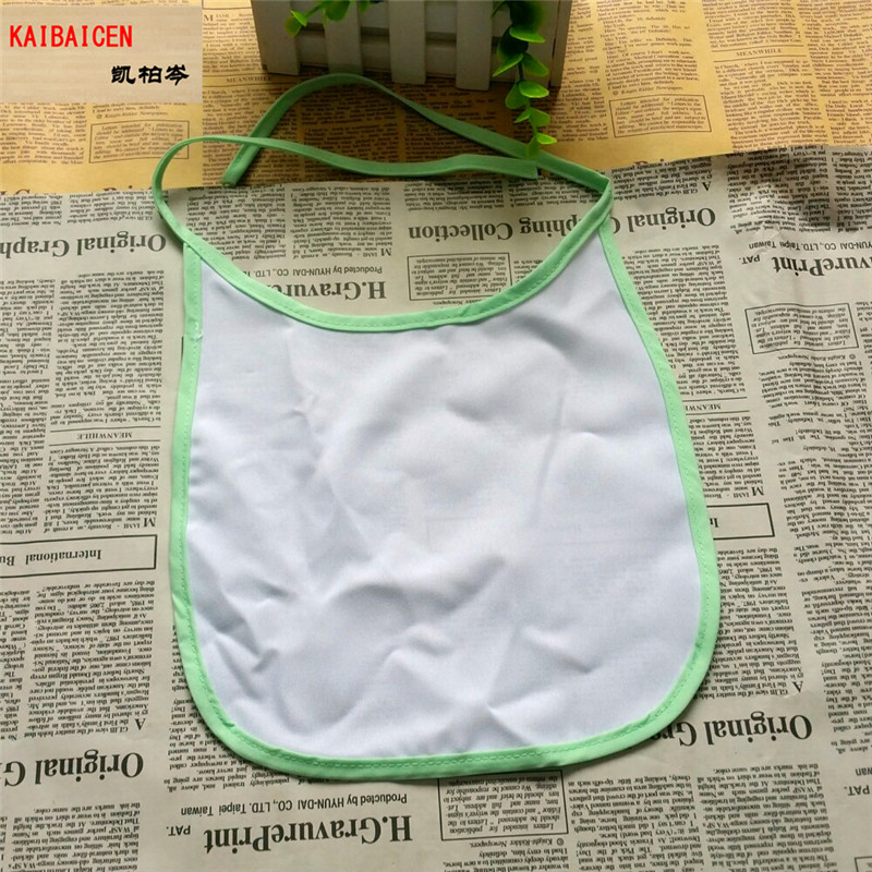 Bavoir pour bébé avec chaîne, Machine de transfert de chaleur, serviettes écharpe/salive, 10 pièces/lot de: green