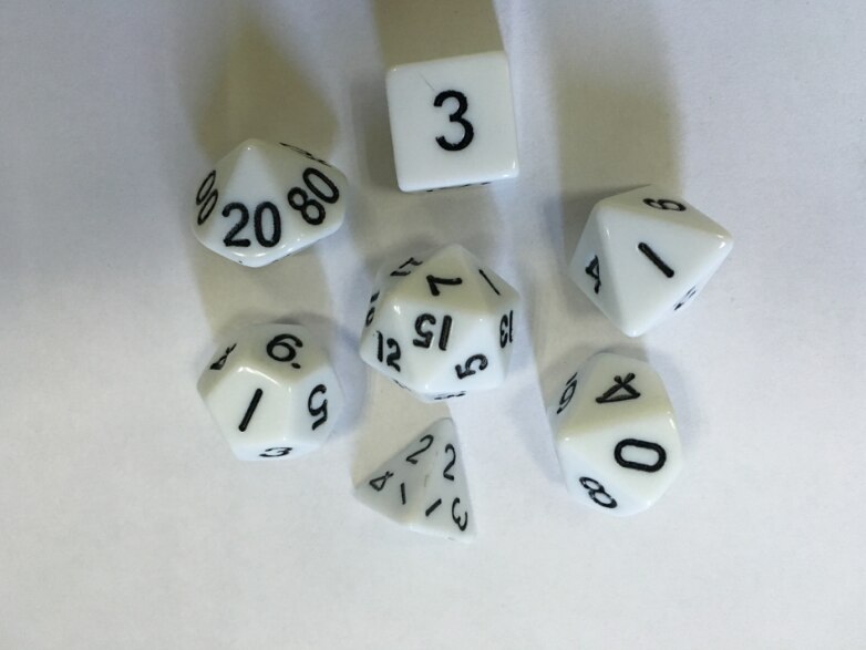 Juego de dados matemáticos para niños, juego de dados de TRPG, 7 unidades