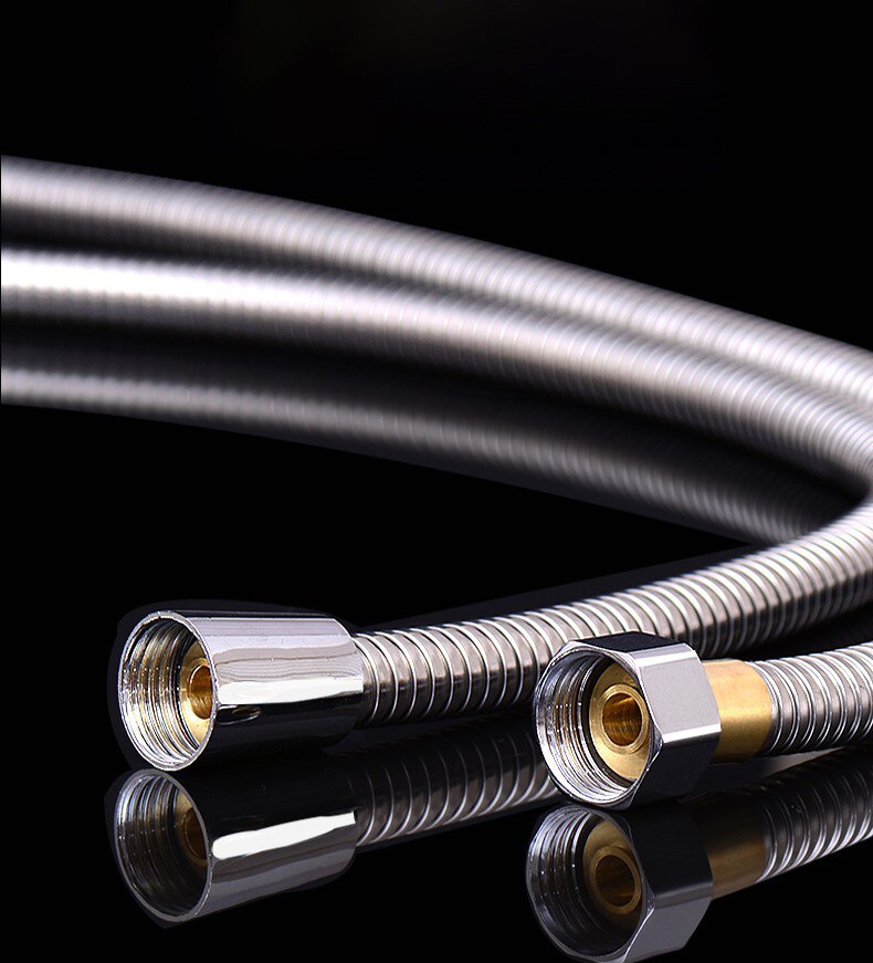 Manguera de ducha de acero inoxidable 304 de 5m, grifo de , manguera flexible de silicona gruesa para baño, 3 metros