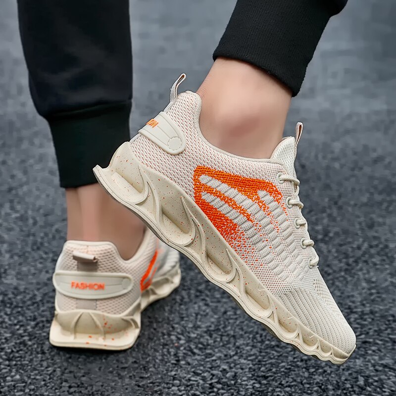 Sportssko mærke sko brede åndbare sneakers mænd sko letvægts sort mand walking fodtøj mænds fritidssko