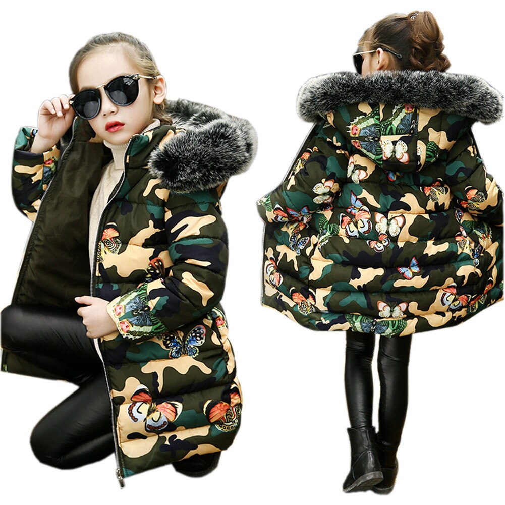 Mädchen unten Mantel cartoonhooded Parkas Mantel für 3-12Jahre mädchen freundlicher freundlicher jacke unten Mantel Winter oberbekleidung dicke kleidung: 10T