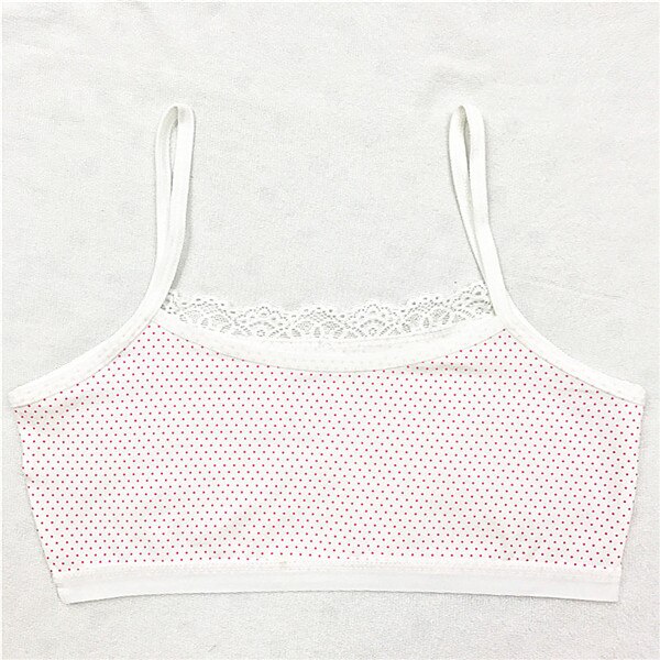 5pc Modal A Bra For A Teenager With Removable Pad Thin Strap Bra For Small Breasts Top Vest Bra White Sport Girl Teen Cute: White