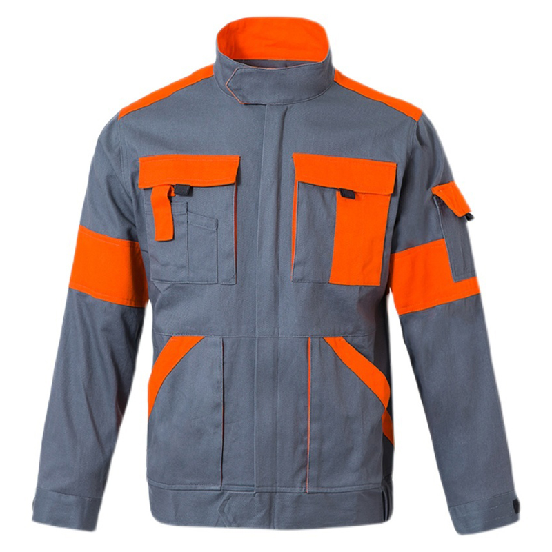 Outdoor Labor Kleding Katoen Heren Werkkleding Slijtvaste Lassen Jas Two Tone Met Multi Zakken