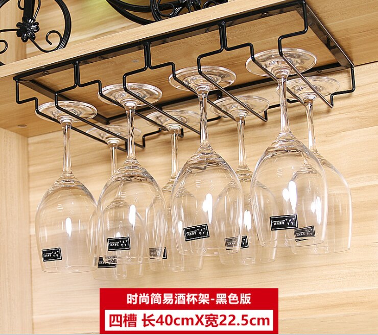 Utensilios de cocina soporte para copas de vino soporte para copas de Bar estante colgante debajo del Gabinete copa de vidrio estante de hierro barra herramienta de cocina: Verde claro