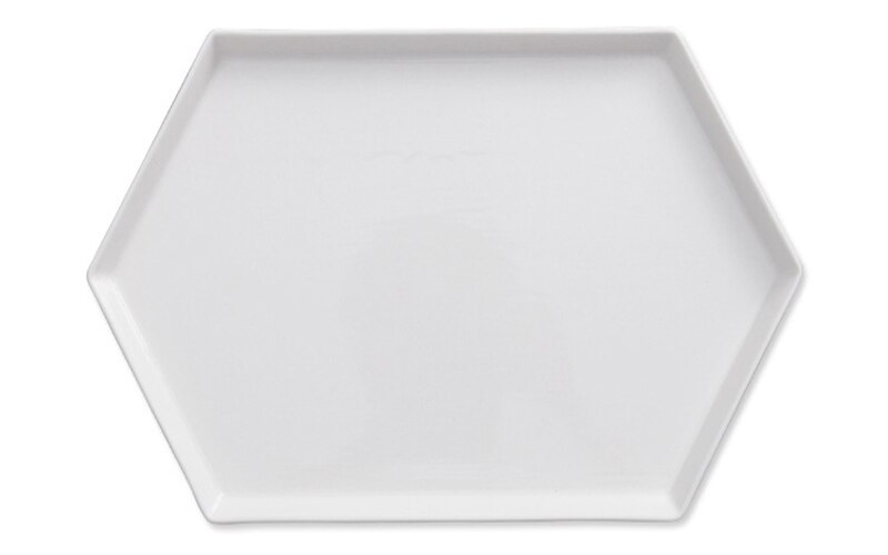 Skandynawskie geometryczne romb ceramiczny połączenie płytki talerz kreatywny talerz śniadaniowy taca zachodnia zastawa stołowa płyta C201: Czerwony