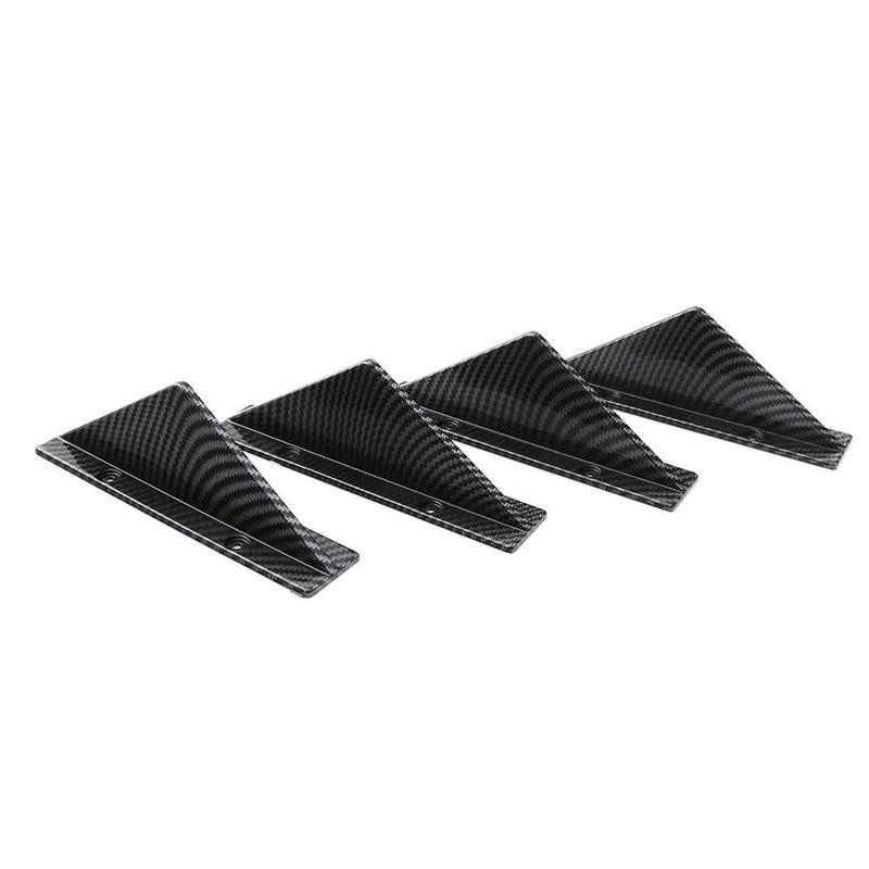 Car modification For the triangular mini shark fin bumper Motors 4-wing diffuser rerou styling rear General spoiler lip car E4A0