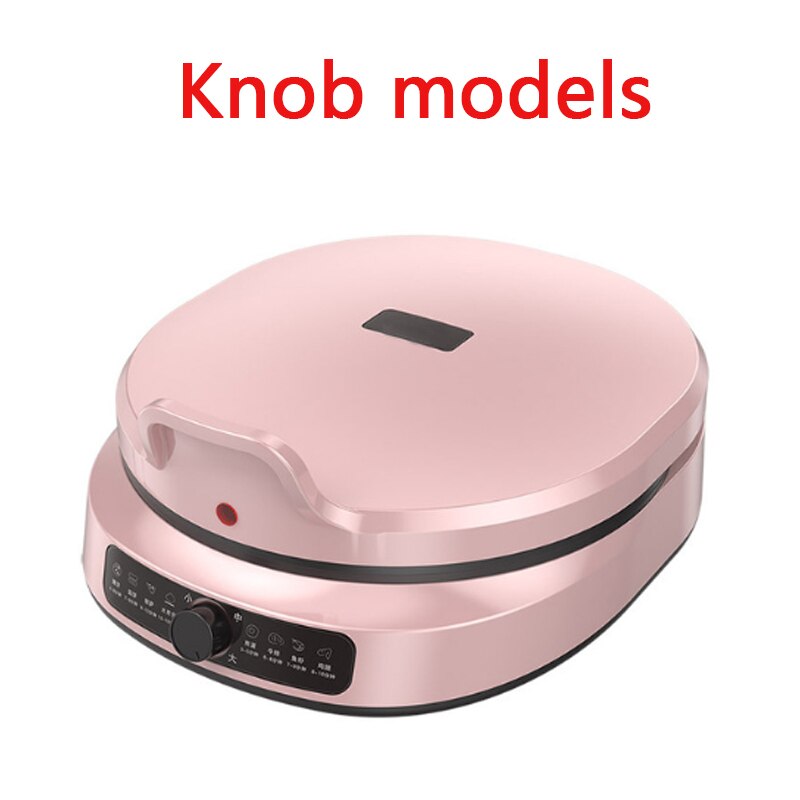 JIQI Suspended Double-Sided Heating Baking Pan Electric Skillet Automatic Pizza Pancake BBQ Maker Grilling Machine 110/220V: Pink Knob model / 220V