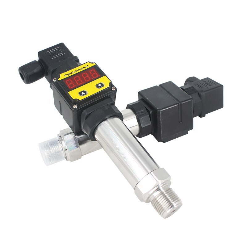 Pressure transmitter with LED Display 12-36V 4-20mA 0.5% 0-600bar optional stainless steel pressure transducer sensor