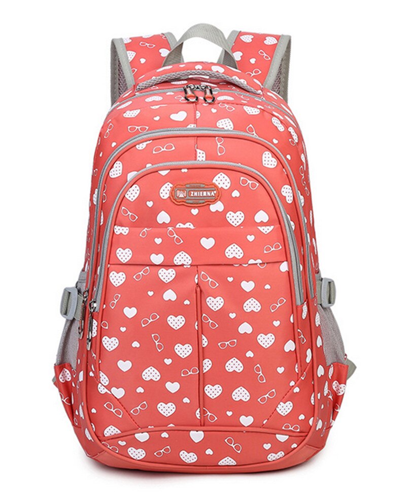 Duże szkolne torby dla nastolatków dziewczęta damskie plecaki podróżne torby na ramię cukierki plecak Bagpack śliczne torby na książki Mochila Escolar: pomarańczowy czerwony