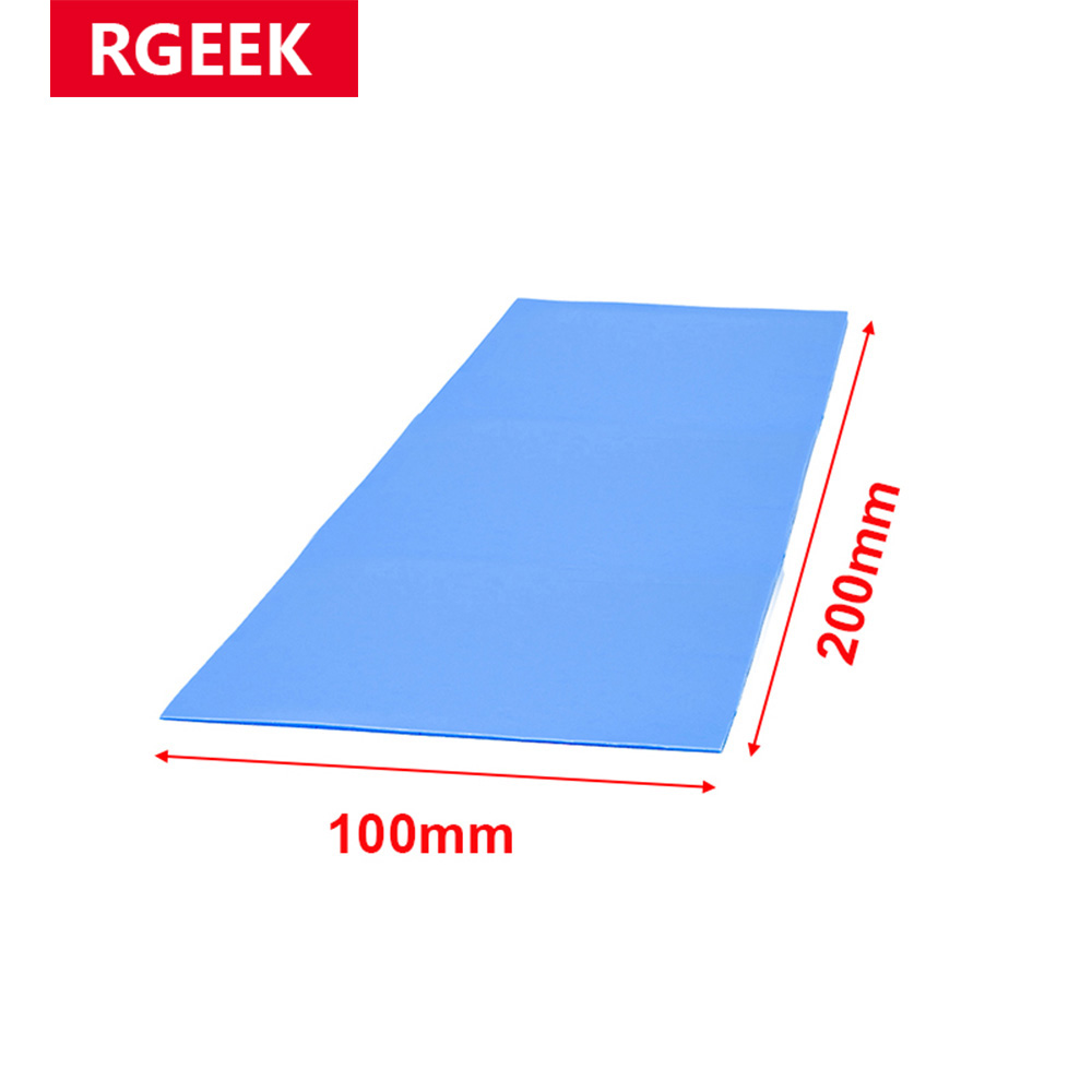6.0 w/mk 100*200mm värmeledningsförmåga cpu kylfläns kylande ledande silikon kuddar termiska kuddar