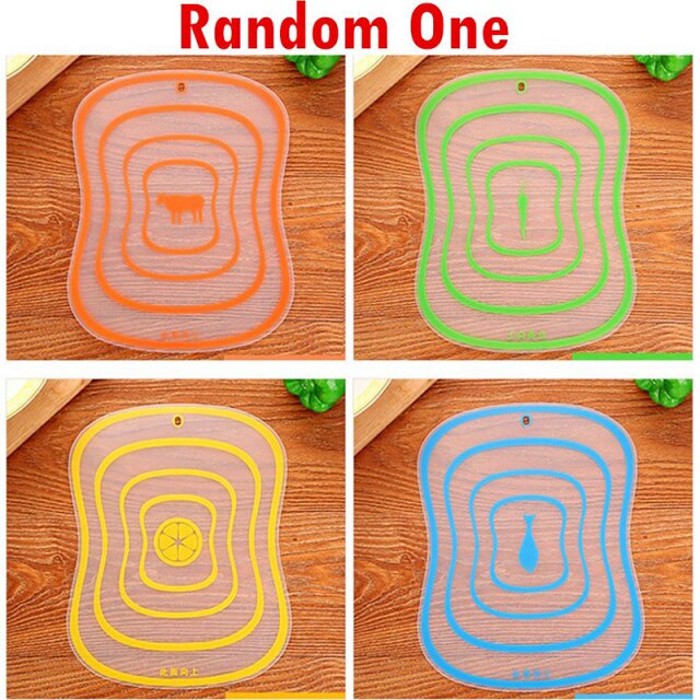 1PC Plastic Cutting Board Kitchen Non-Slip Frosted Chopping Block Vegetable Meat Tools Kitchen Chopping Board Accessories S/M/L: S
