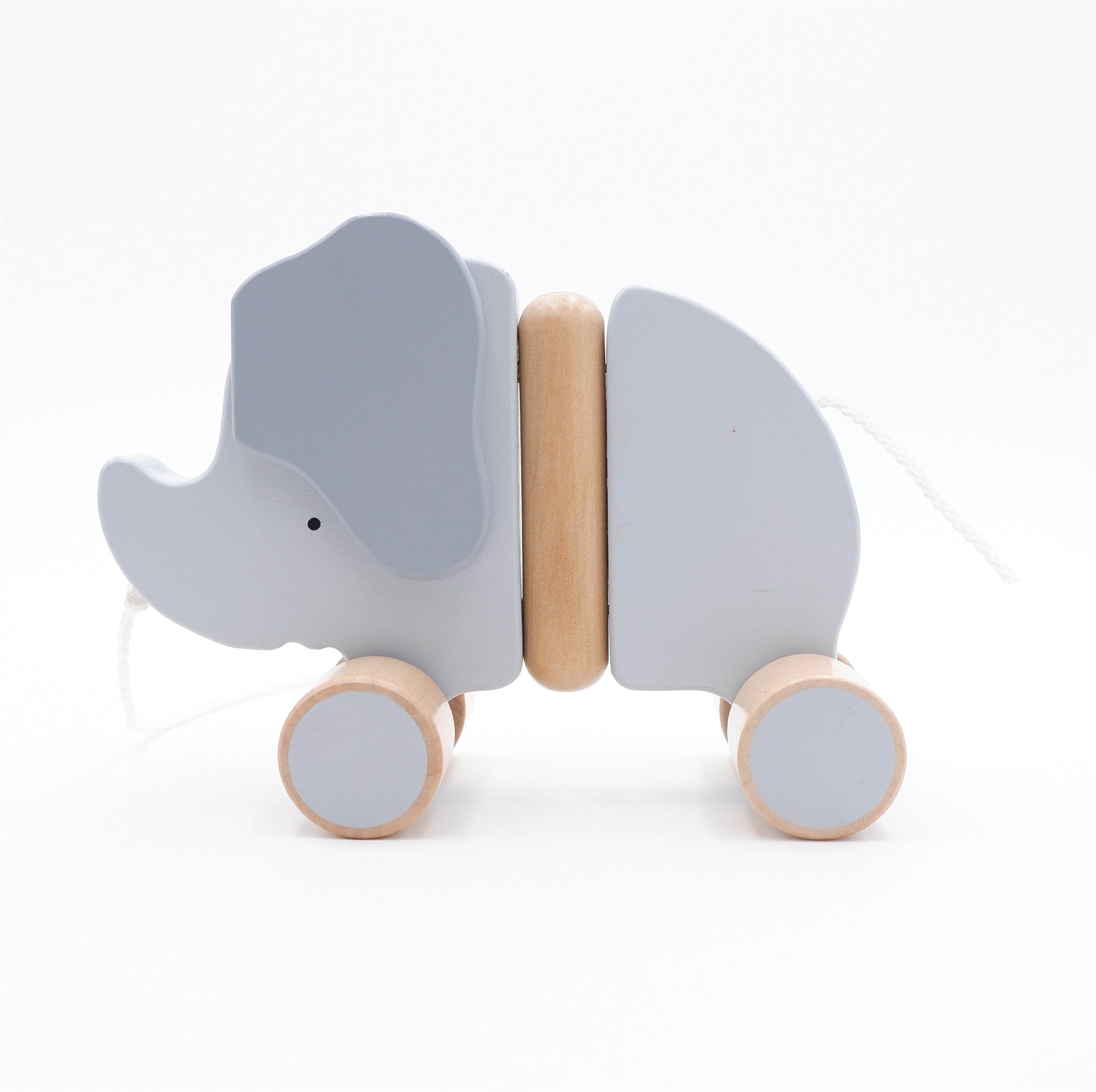 Janod baby pop duw-a-long bunny interactief houten speelgoed spelletjes voor kinderen: Olifant