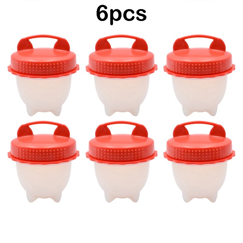 Kitchen Silicone Egg Maker Egg Cup Cooker Hard boil Eggs Without the Shell Egg Tools Mold Easy Cook Eggs Poached Boiler: 6round