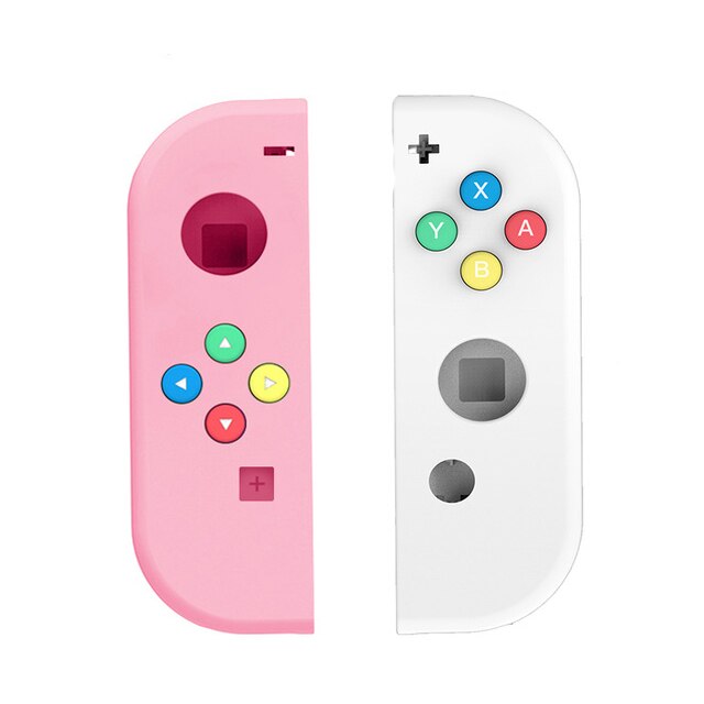 For Nintendo Switch NS Joy Con Replacement Housing Shell Cover Nintend Switch NX JoyCons Controller Joystick Housing Shell Case: L-Pink R-White