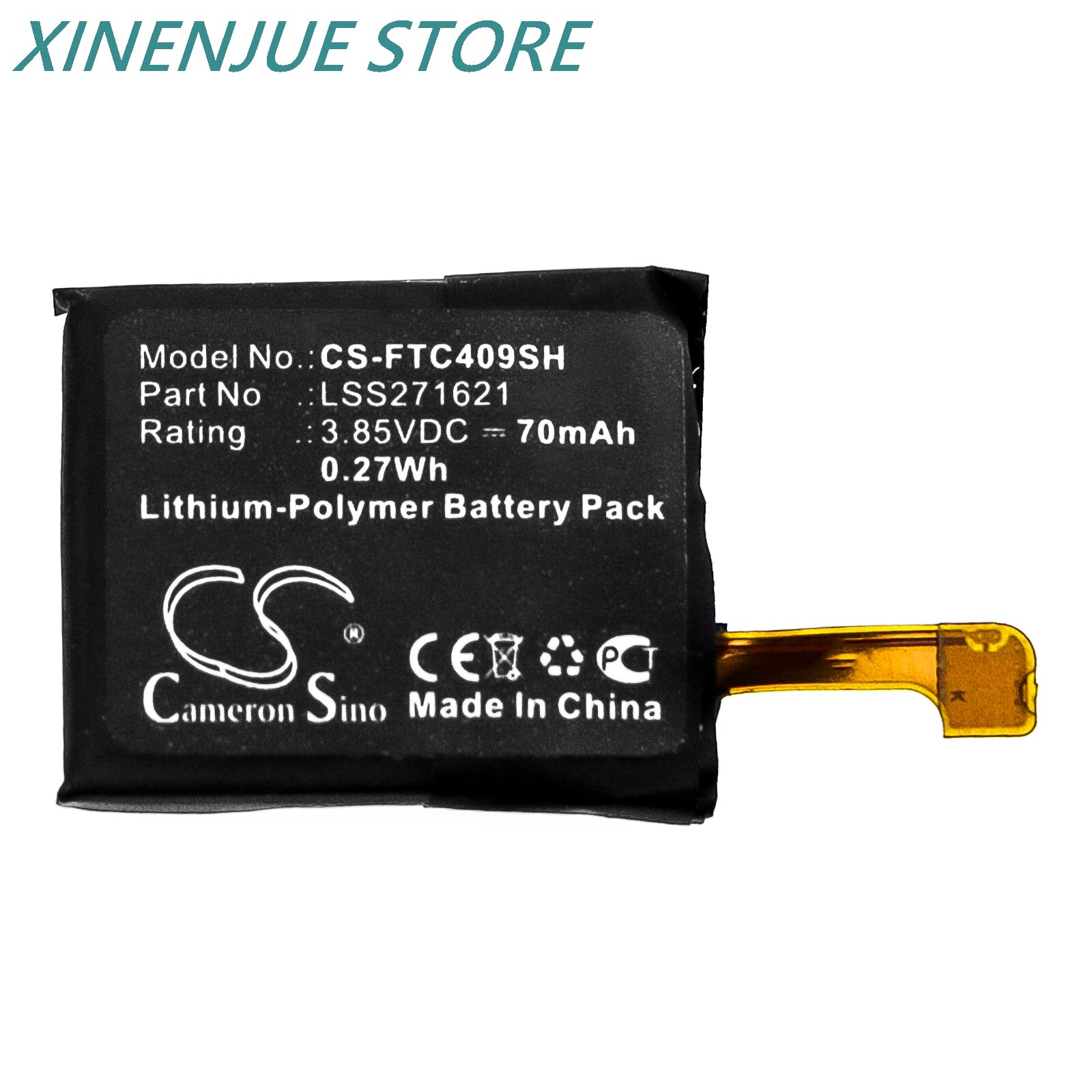 Smartwatch Batterij 3.85V/70Mah LSS271621 Voor Fitbit Lading 3,FB409