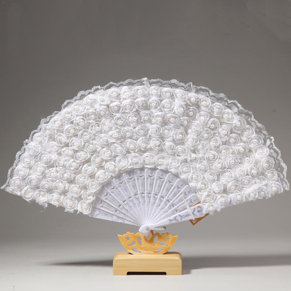 Handheld Wedding Fan Rose Fans for Wedding Bride Supplies Photo Shooting Props