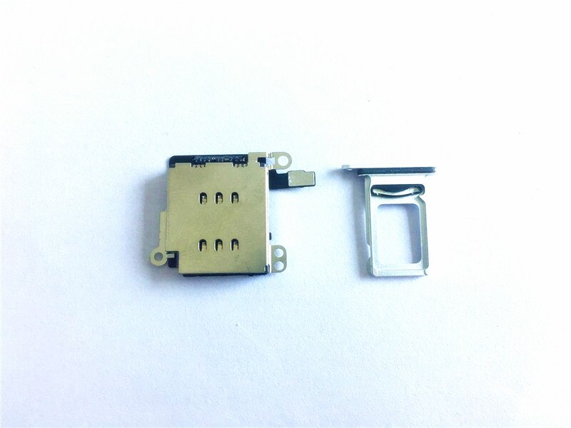 Cable flexible para iPhone XR, lector de tarjetas SIM Dual, bandeja de tarjeta SIM, adaptador de ranura de repuesto: Silver