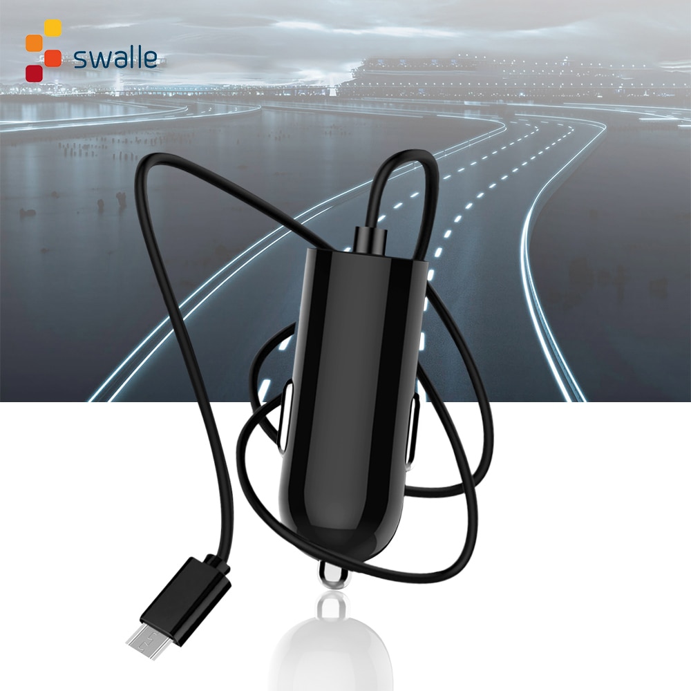 Swalle Fast Car Charger voor huawei P20 voor Samsung Note 8 9 quick charger kleine USB auto-Oplader met usb-kabel voor mobiele telefoon