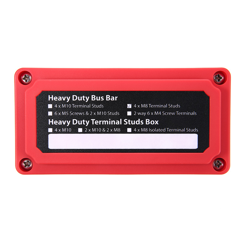 300A 12V-24V Bus Bar Power Distribution Box Heavy Duty Busbar Terminal Block Power Case Kit