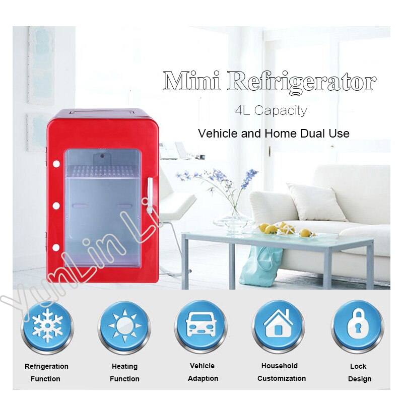 Household Refrigerator Fridge Freezer Dual Use Cold And Refrigerator Compact Home &amp; Vehicle Icebox Refrigerator