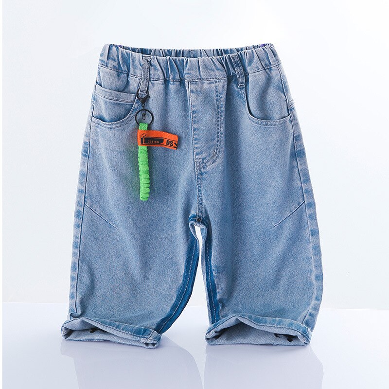 Sommer Kurze Jeans Jungen Jeans Kinder Denim Kurzen Hosen Casual Brief Drucken Teenager Dünne Hosen Jungen Hosen Für 4 zu 14 Y