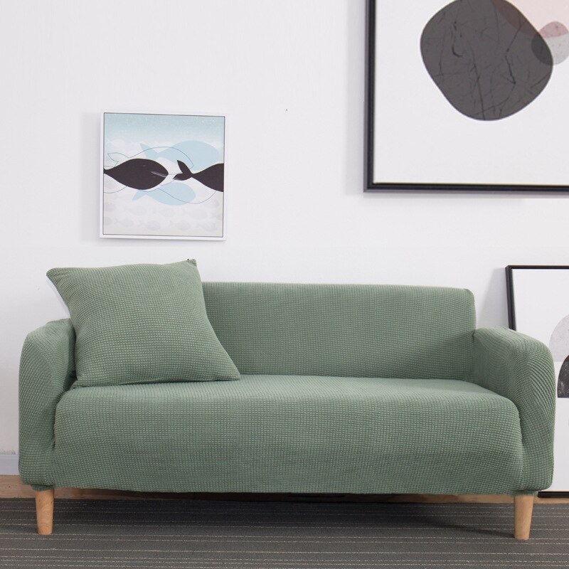 Stræk slipcover sektionel elastisk stræk sofa betræk til stue sofa betræk l-form lænestol betræk 1/2/3/4- sæder: Grøn / 145-185cm
