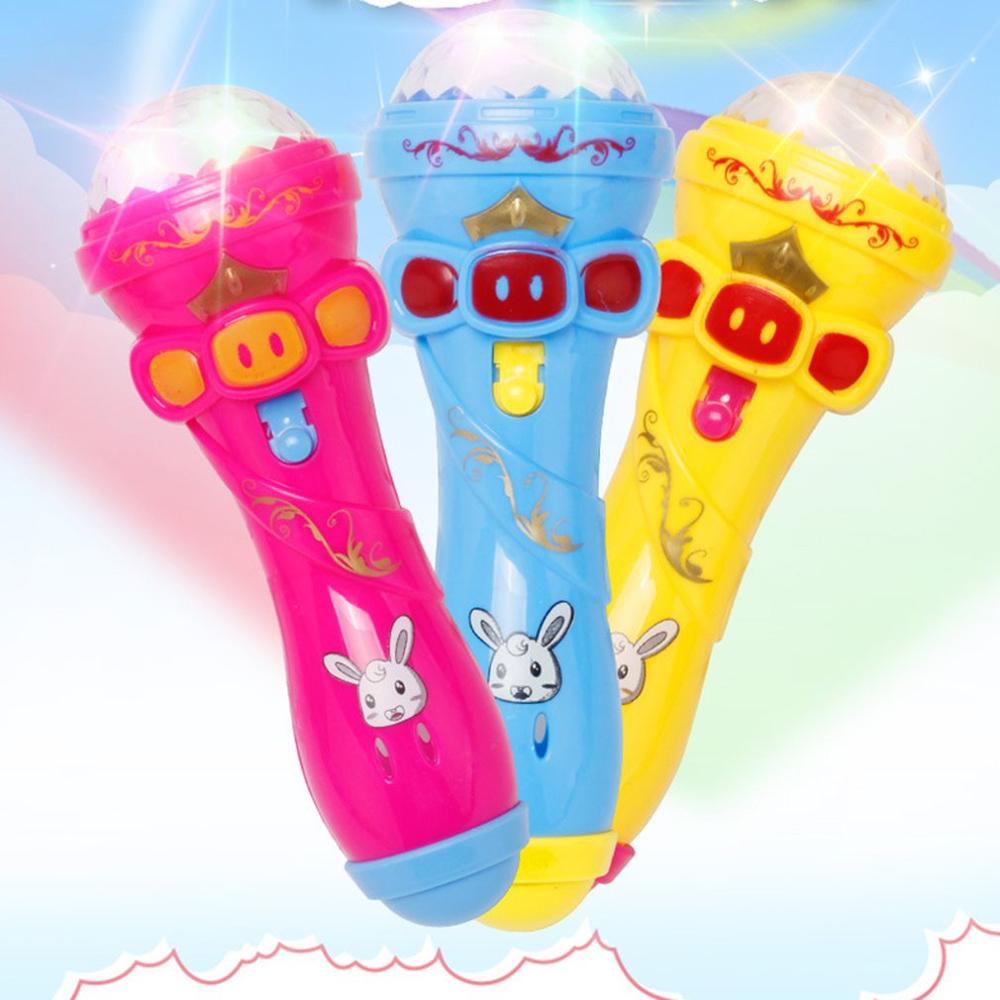 Heißer freundlicher leuchtend Spielzeug freundlicher Drahtlose Mikrofon Modell Beleuchtung Spielzeug sternenklar Taschenlampe Spielzeug Blinkt Stock