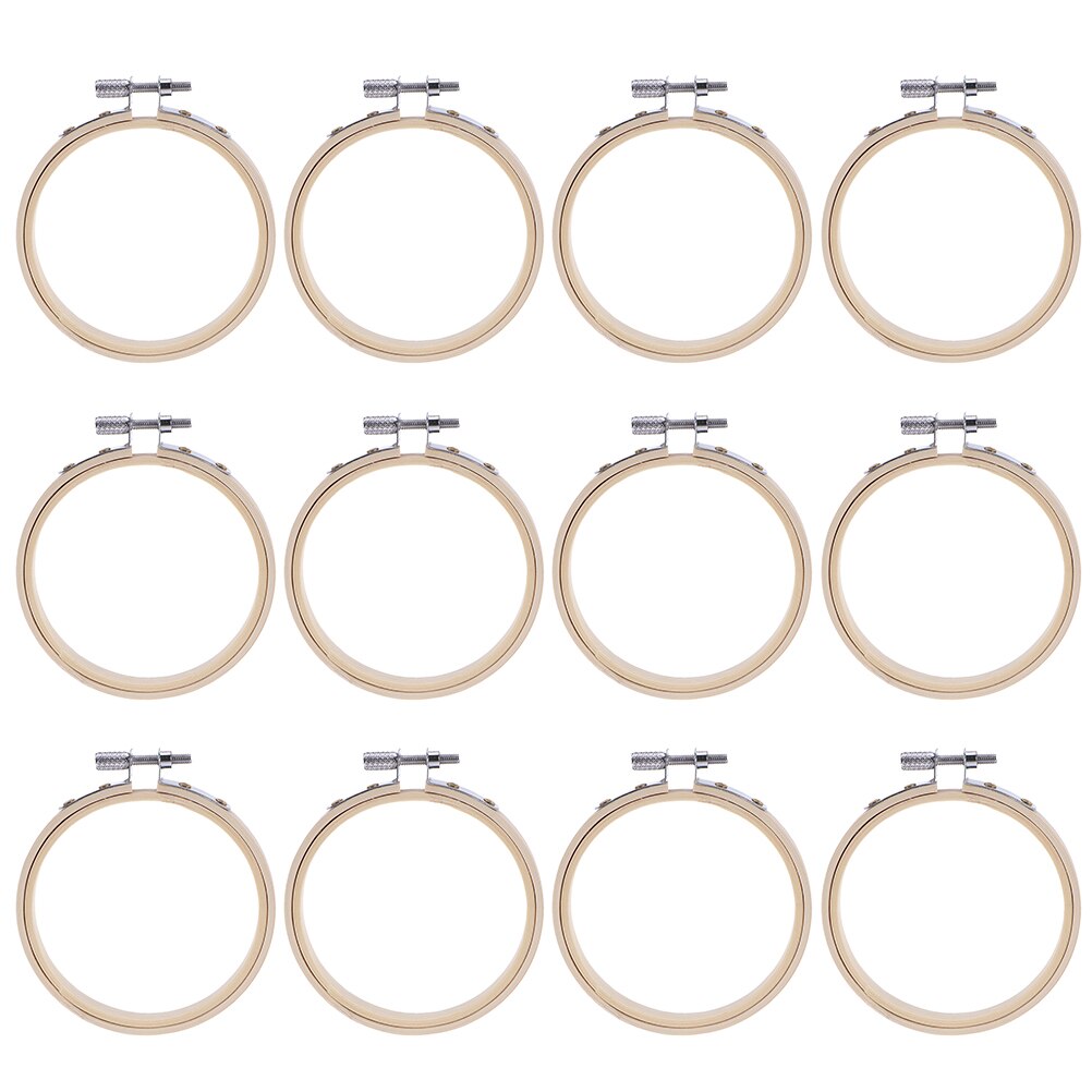 4 Uds. De aro bordado circular para punto de cruz, para el hogar: 8X8 CM