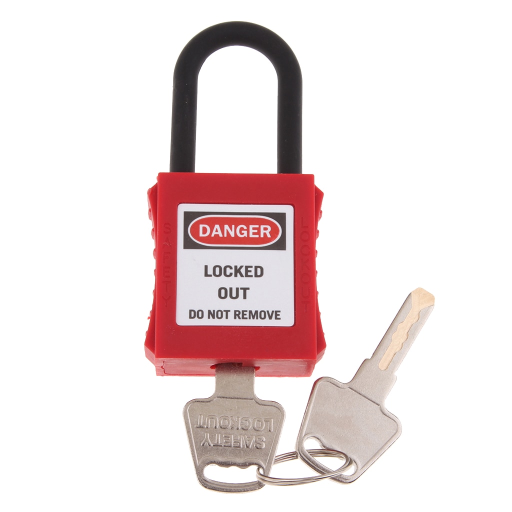 Heavy Duty Veiligheid Hangslot Lockout Tagout Lock Met Geïsoleerde Beugel Ingetoetst Verschillende