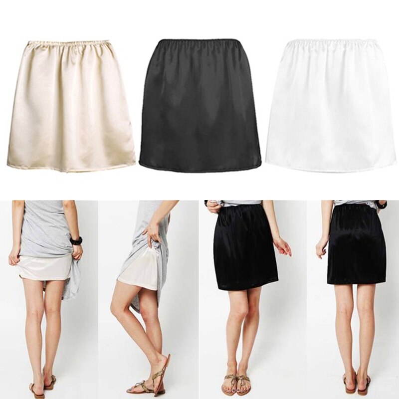Jupon demi-glissant pour femmes, jupes sous-jupe, Crinoline lait soie dentelle blanche, jupe de bureau pour dames