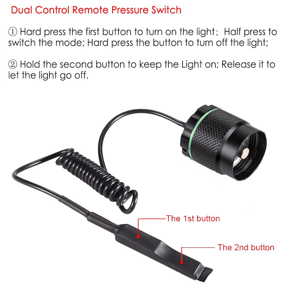 Uniquefire 1508 Remote Drukschakelaar Rat Staart Knop Voor UF-1508 Led Zaklamp Zaklamp