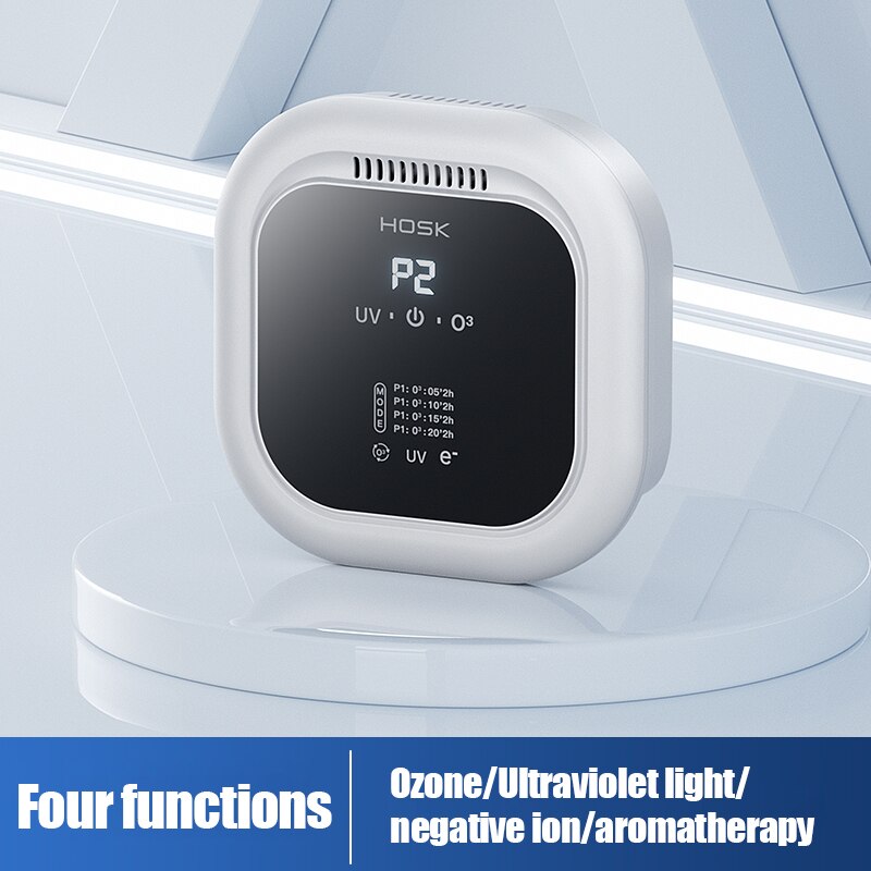 Purificador de aire para el hogar, generador de ozono con UV + aromaterapia, iones negativos, elimina el olor a humo de formaldehído, limpiador de aire