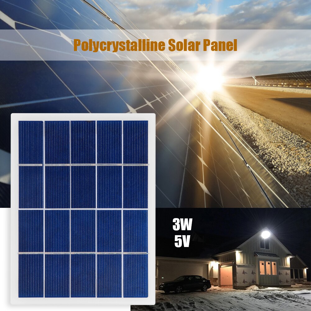 3W 5V Zonnepaneel Lader 170X130Mm Diy Polykristallijn Silicium Solar Battery Solar Power Waterdicht Eenvoudig installatie