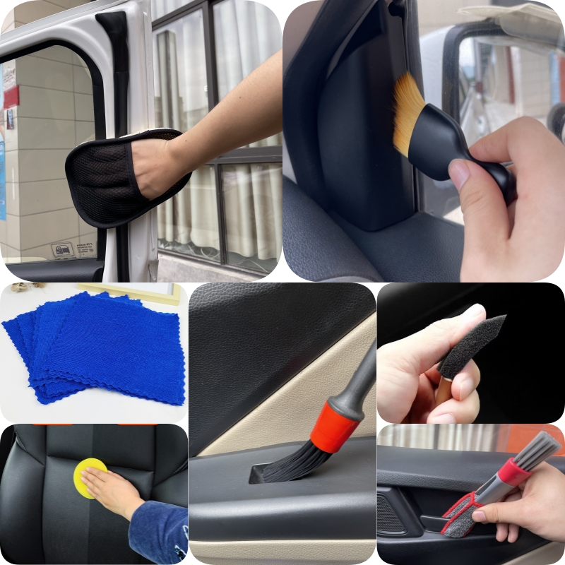 Gereedschapsset voor het reinigen van auto-interieur Reinigingsborstel Uitlaat van airconditioning Zachte borstel Autoborstel naaien stofborstel