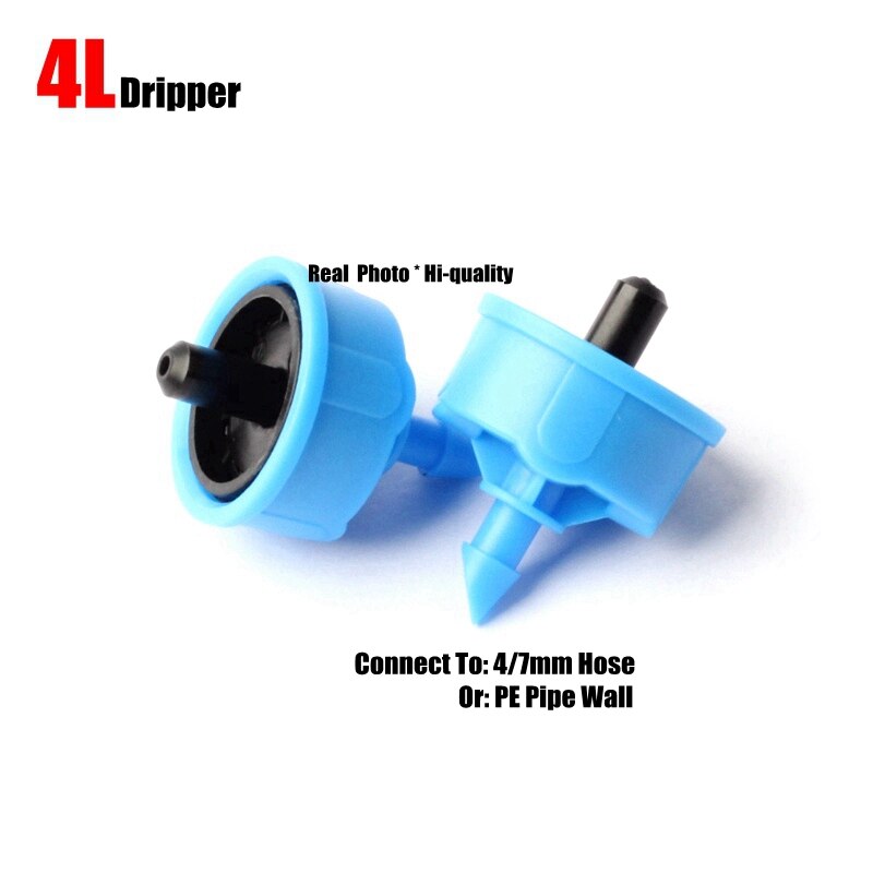 10pcs 4L 8L Garden Drip Irrigation Dripper Agricultural Watering Irrigation Pressure Compensating Emitter Sprinklers Irrigator: Blue 4L