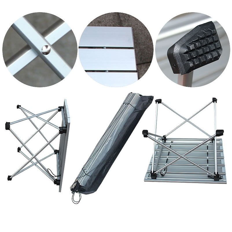 Small Folding Camping Table Portable Beach Table - Collapsible Foldable Picnic Table in a Bag