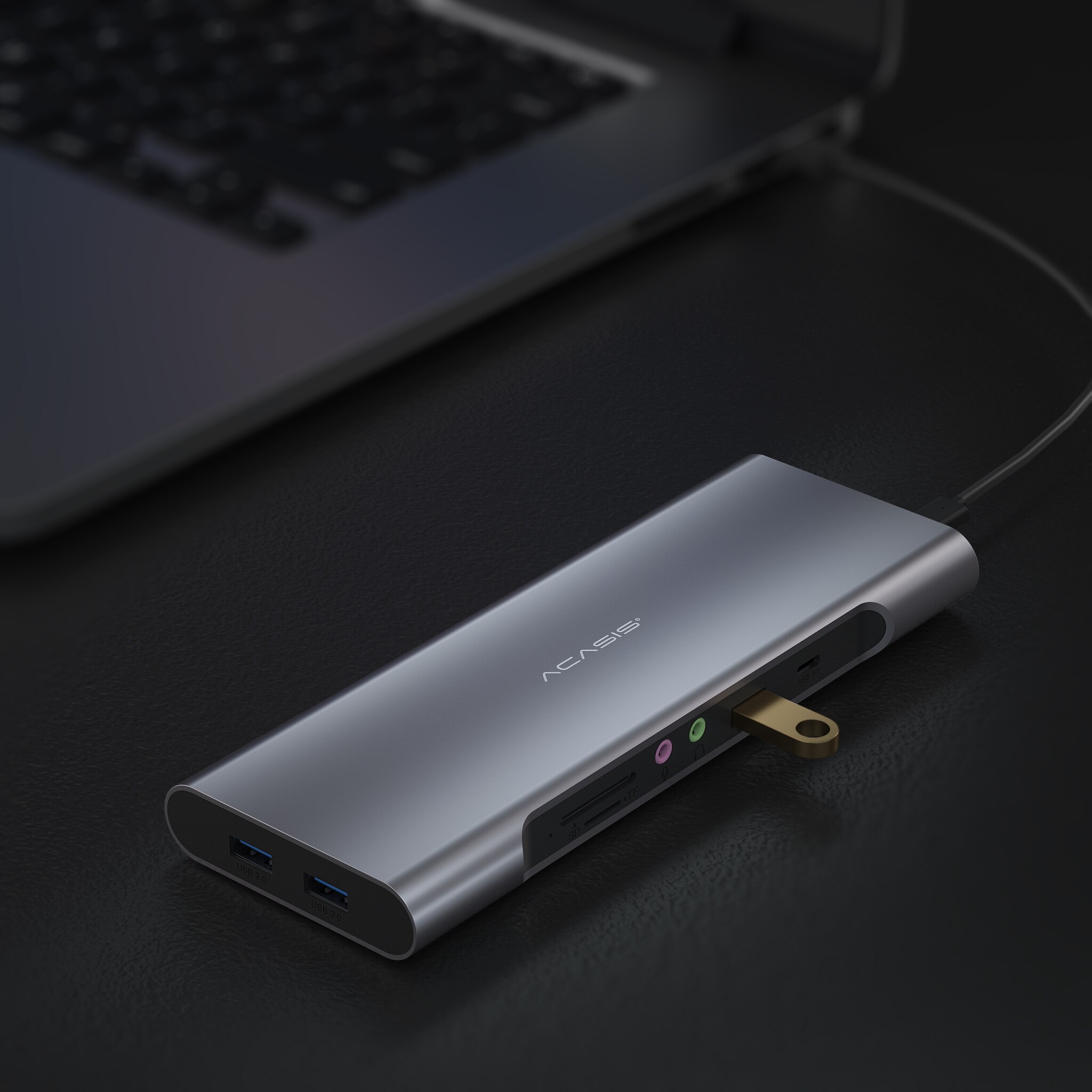 Acasis USB C HUB Type C to HDMI-compatible USB 3.0 Adapter 12 in 1 Type C HUB Dock for MacBook Pro Air USB C Splitter