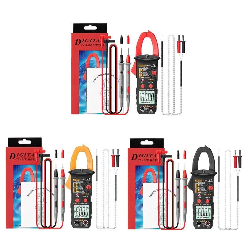 ST184 Digitale Multimeter Stroomtang True Rms 6000 Telt Temperatuur Meten Testers Ac/Dc Spanning Ac Ohm