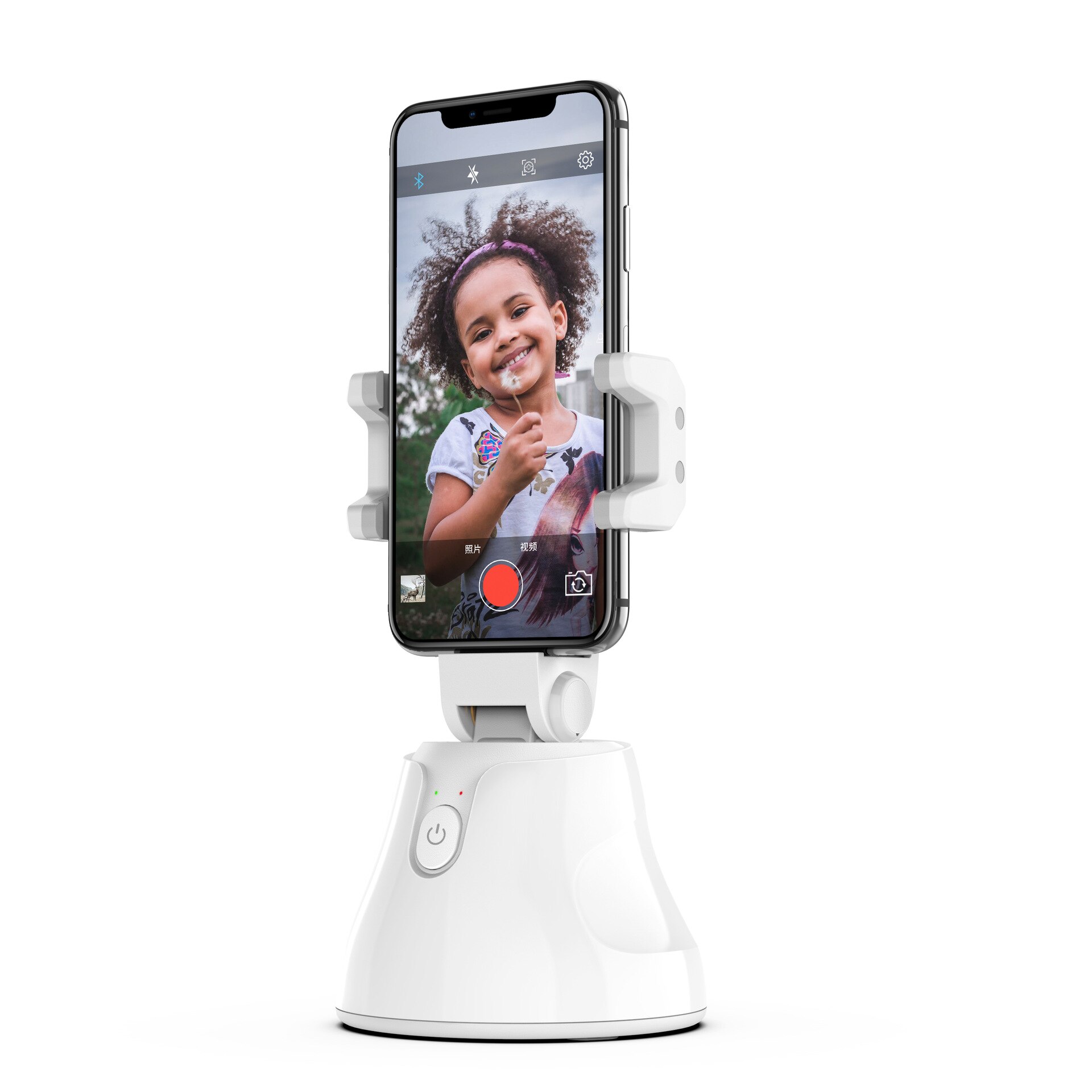 Apai Genie Gimbal Smartphone Houder 360 Rotatie Auto Gezicht Detectie Object Tracking Intelligente Robot Cameraman Selfie Stok: WHITE