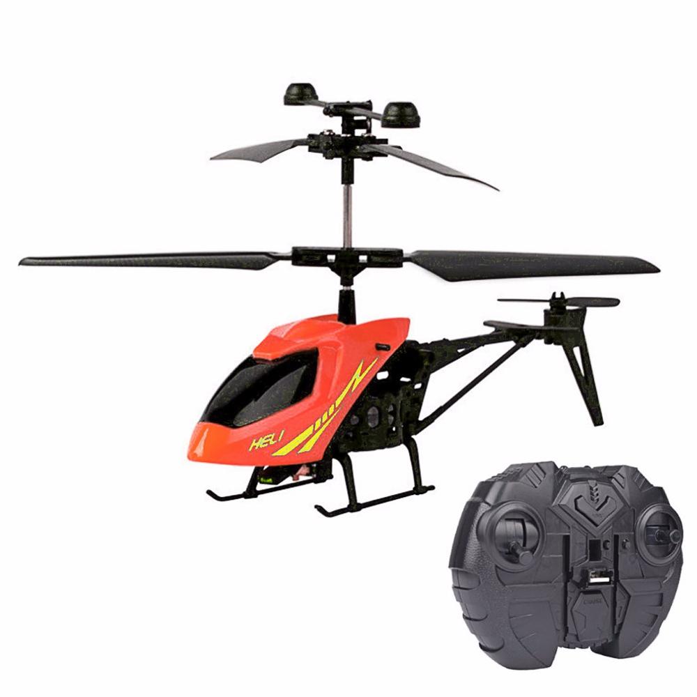 2CH Mini RC Helicopter Radio Remote Control Aircraft 3D Gyro Helicoptero Electric Micro Helicopters For Children: Red