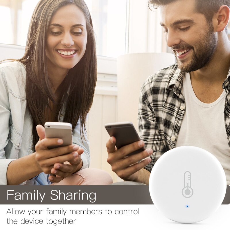 Tuya APP-Sensor inteligente de temperatura, humedad y presión del aire, conexión con batería Zigbee