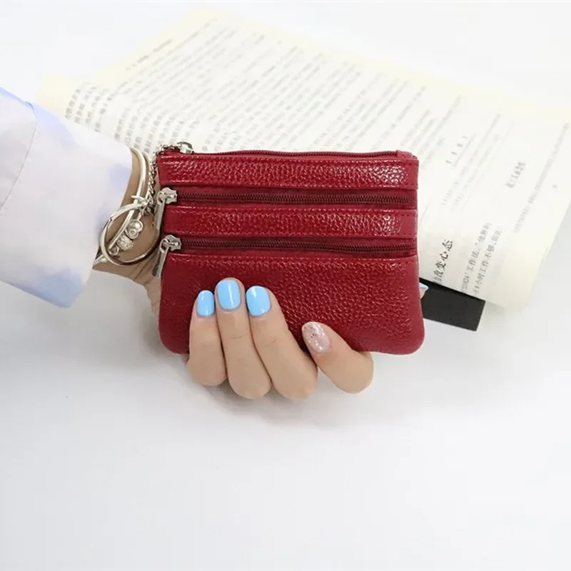 Geldbörse aus pu-leder mit reißverschluss, münzfach, aufbewahrungstasche für kopfhörerkabel, etui, Mini-ausweishalter, kreditkartenetui, organizer, lippenstifttasche: Blau