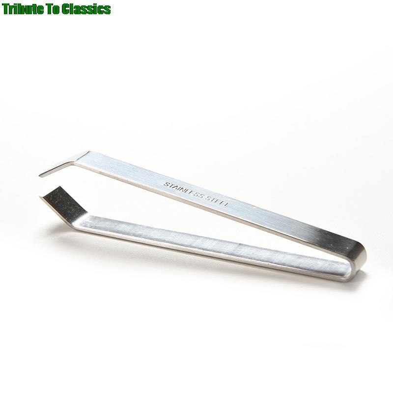 1 sztuk ze stali nierdzewnej szczypce Fishbone metalowe ryby depilator kuchnia Stubbs skubanie futro kości klip Tong zwierząt szczypce BBQ