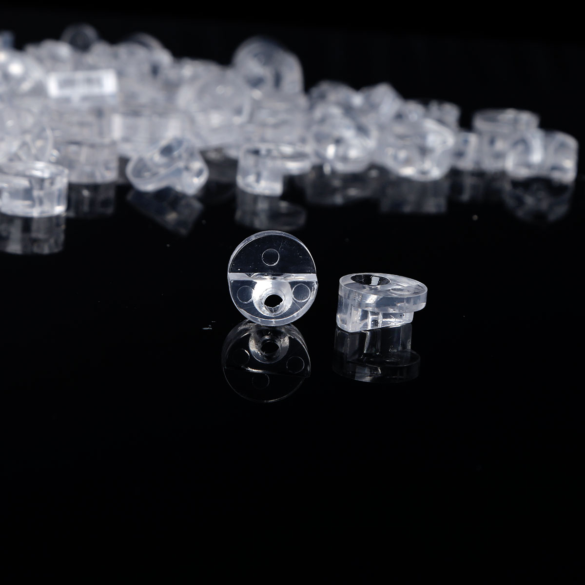 100Pcs Transparent Plastic Glass Panel Retainer Mirror Fix Clips Accessories for Cabinet Door Window Dressing Hardware