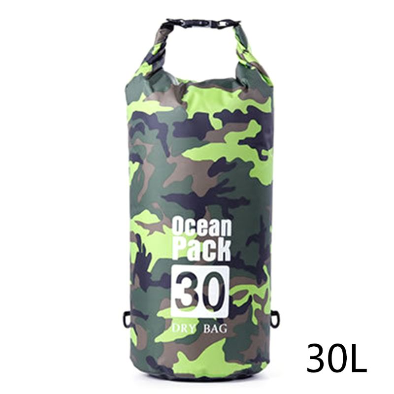 Vandtæt tørpose til kvinder mænd , 5l/10l/20l/30l rulle top let tør opbevaringstaske rygsæk til rejser ,4 farver: G -4
