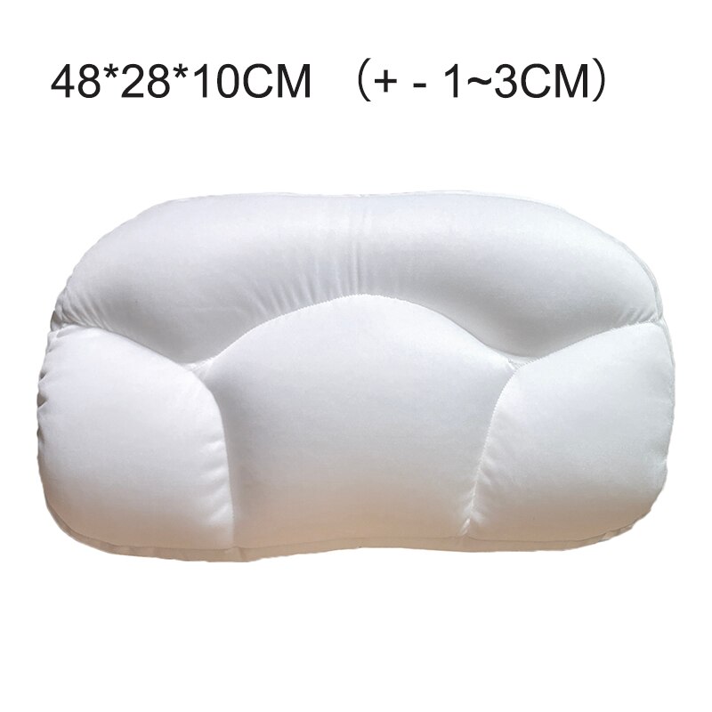 All-Round Cloud Kussen Multifunctionele Ei Slaap Kussen Effen Kleur Super Zacht Kussen Voor Neck Huishoudtextiel: white 48x28x10cm