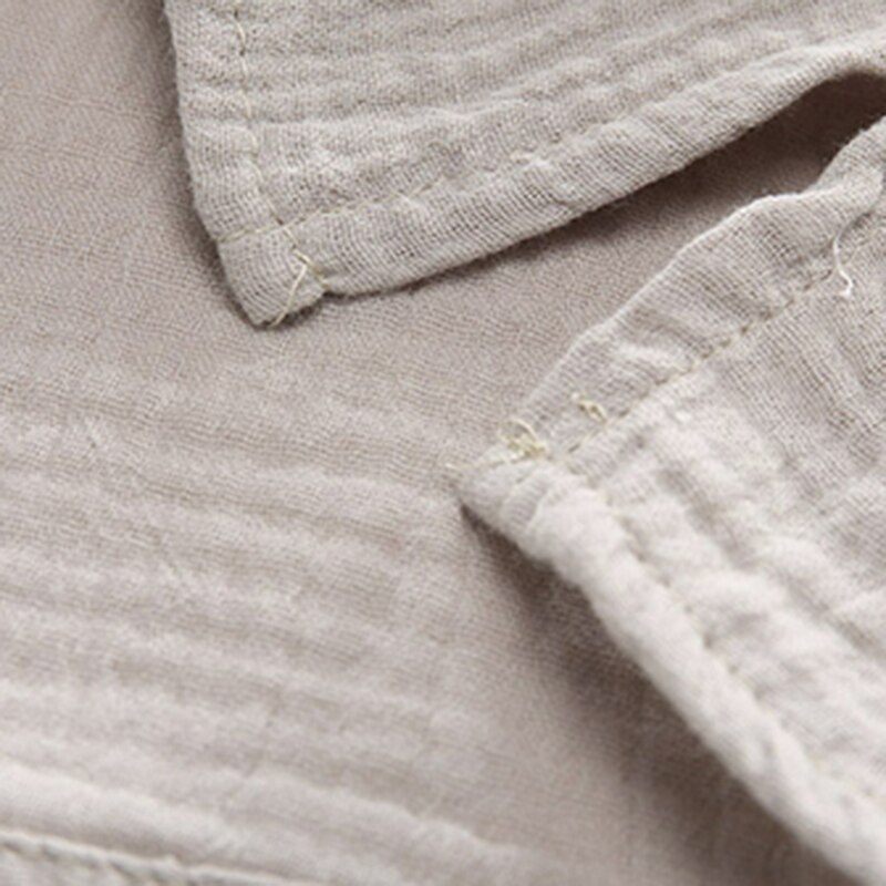 Chemise Vintage à manches courtes pour enfants, vêtements pour garçons, en coton et en lin, avec boutons, de poche, été